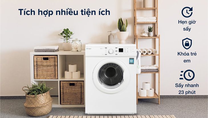 Máy sấy Casper tích hợp nhiều tiện ích thông minh
