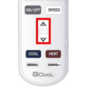 Nhấn Mũi Tên để điều Chỉnh Nhiệt độ