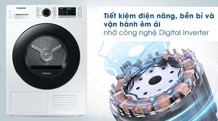 Công nghệ Inverter - Tiết kiệm điện trên máy sấy Samsung