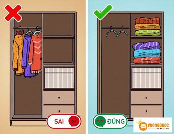 nhung-loi-sai-thuong-gap-khi-sap-xep-tu-quan-ao-jpg áo len dày cần được gấp gọn lại
