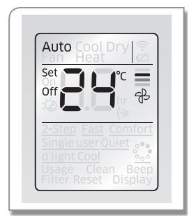 nhấn nút Timer trên bộ điều khiển đến khi chữ Off trên màn hình nhấp nháy.