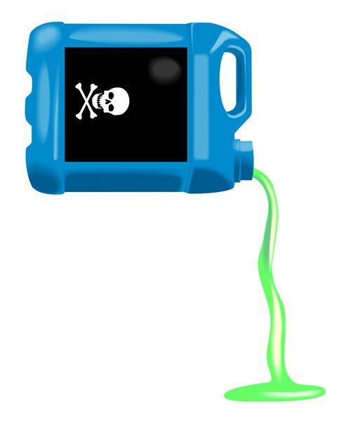 Chất chống đông độc hại của ô tô bị đổ xuống đất