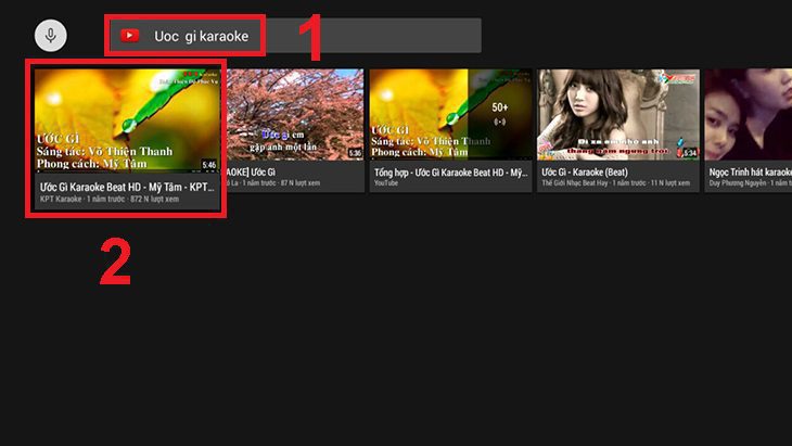 Bước 3: Gõ theo cú pháp tên bài hát   karaoke, sau đó chọn bản beat mà mình thích là xong.