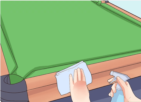 cách vệ sinh mặt bàn bi a