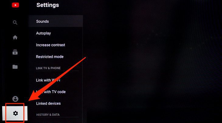 Tivi chưa được cài YouTube for Android TV - Phần Cài đặt trong ứng dụng Youtube trên tivi TCL