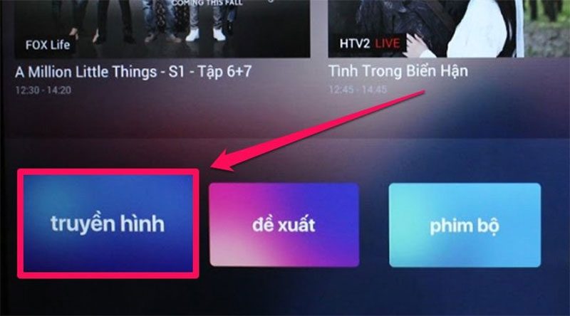 Chọn mục Truyền hình Chọn mục Truyền hình