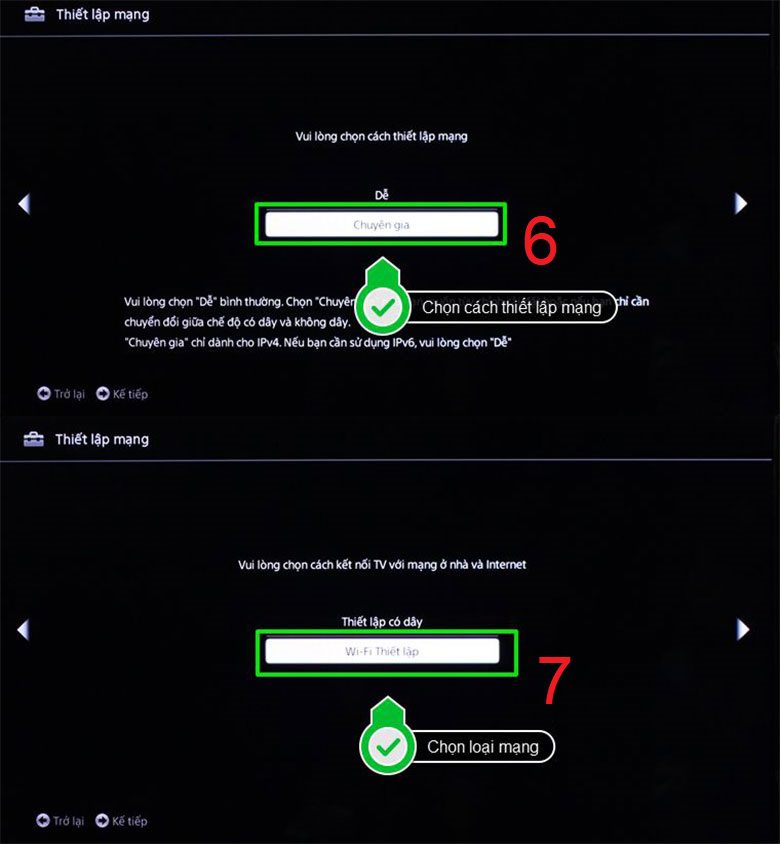 Chọn kiểu Chuyên gia. Sau đó, chọn Wi-Fi thiết lập