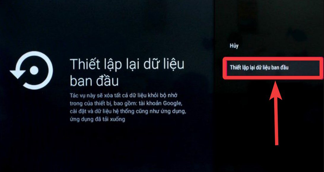 Khôi phục cài đặt gốc để sửa lỗi không tìm kiếm giọng nói được