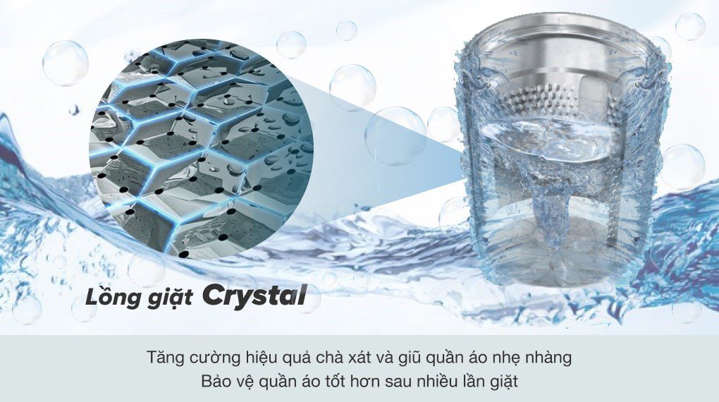 Dòng máy giặt cửa trên Casper - Lồng giặt Crystal Dòng máy giặt cửa trên Casper - Lồng giặt Crystal