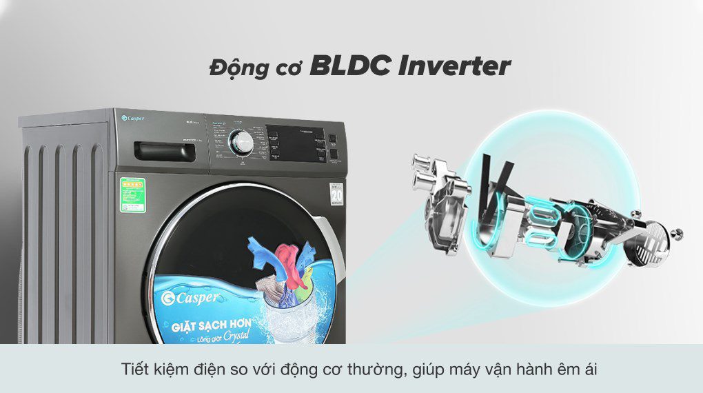Tổng quan các dòng máy giặt Casper năm 2022 - Động cơ BLDC inverter Tổng quan các dòng máy giặt Casper năm 2022 - Động cơ BLDC inverter