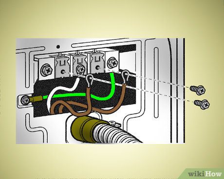 Kết nối các đầu đã móc của các dây còn lại với các phần ở hai bên của vít ở giữa